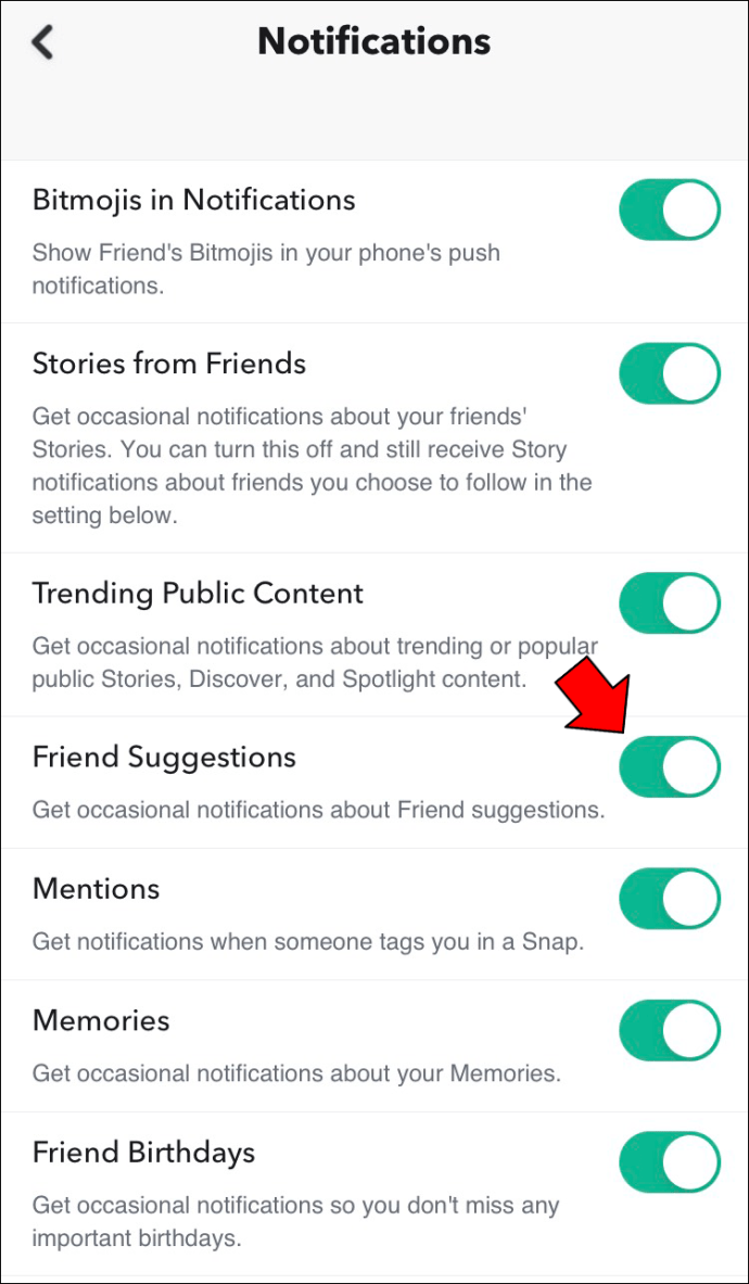 Cómo desactivar sugerencias de amigos en SnapChat.