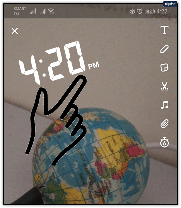 Consigue el sticker de la hora en Snapchat