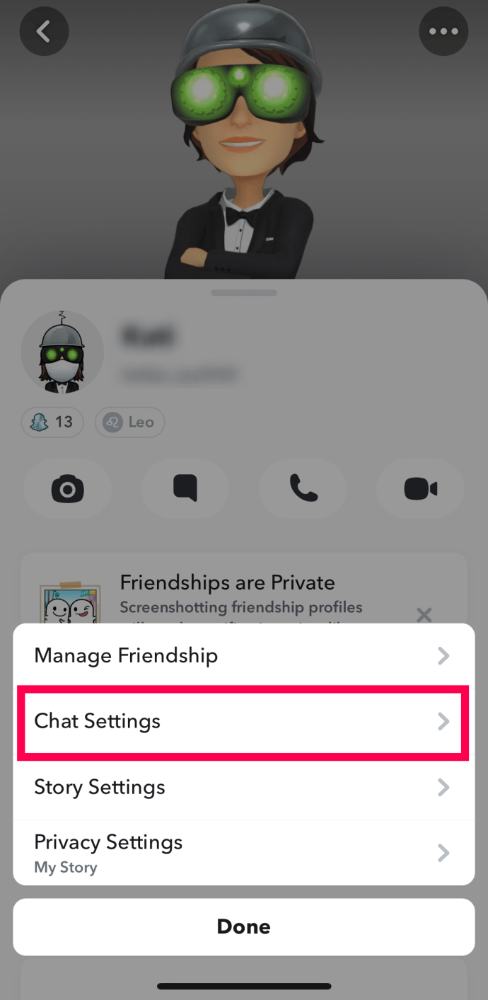 Desactivar notificaciones de escritura en Snapchat