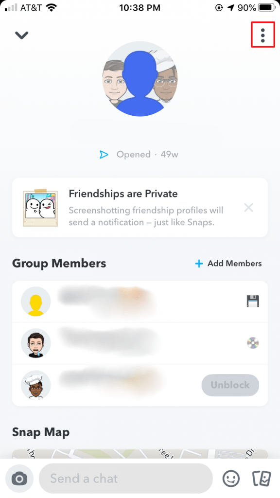 ¿Notifica Snapchat si sales de un grupo?